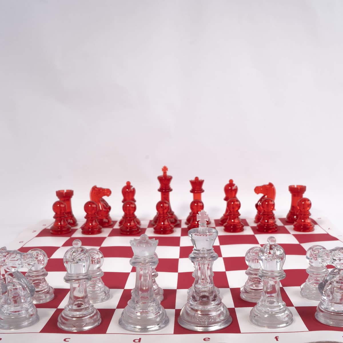 Set de Ajedrez Profesional Magnus Rojo con Cristalino